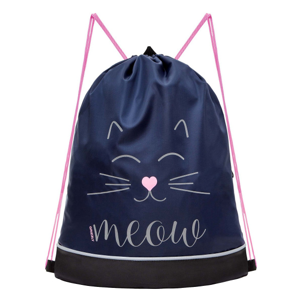 фото 427-00 ОМ-30-5кошка Мешок для обуви Grizzly синий